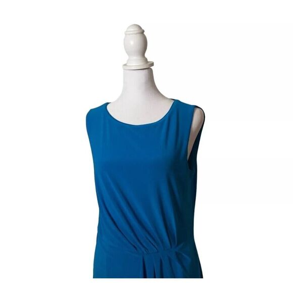 White House Black Market Blue Sheath Workwear Dress Stretch Designer US S - Picture 2 of 9